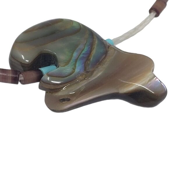 Native American Zuni Bear Totem Fetish Necklace Vintage Animal Natural Stone - Picture 11 of 12